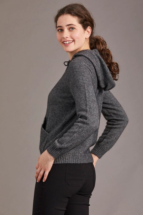 possum fur merino wool knitwear women casual hoodie
