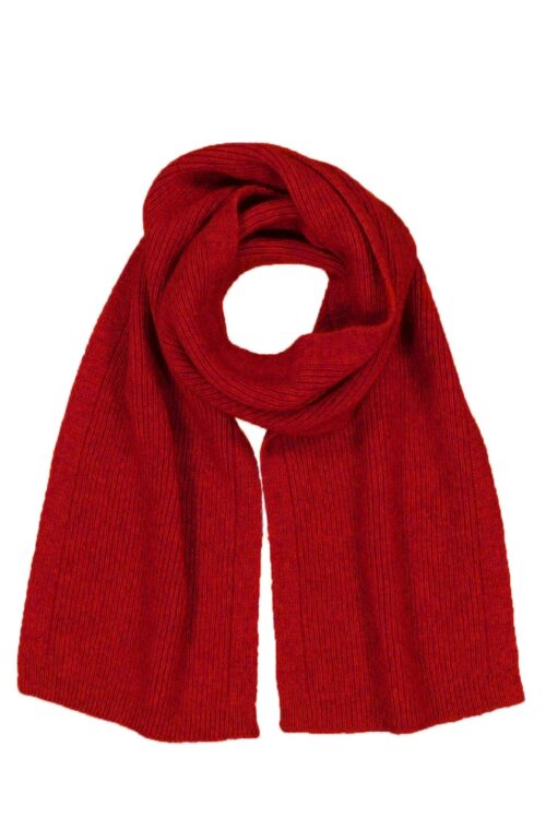 possum fur merino wool knitwear fine rib scarf