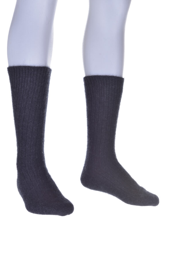 possum fur merino wool rib socks