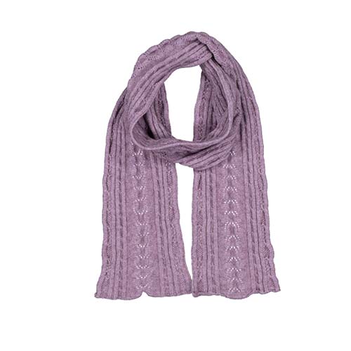 Cable scarf pink
