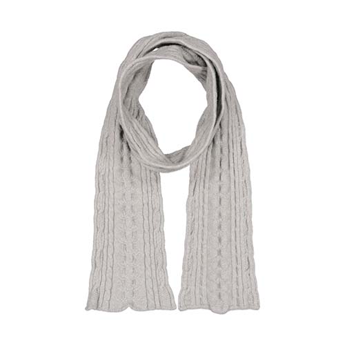 Cable scarf white