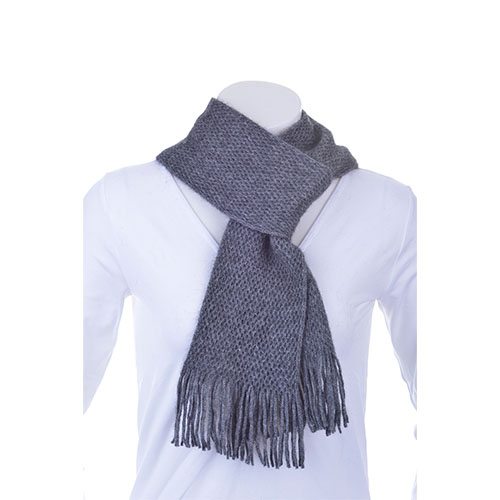Grey honeycomb scarf