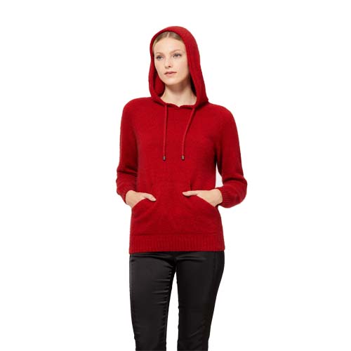 Knit hoodie front