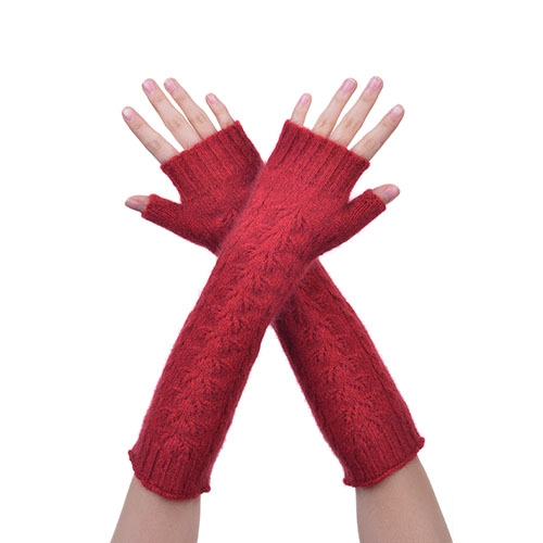 Red long gloves