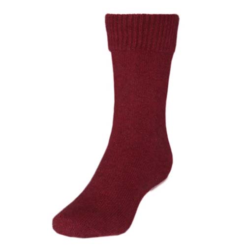 Merino dress sock red