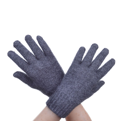 Merino gloves black grey