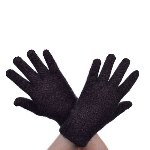 Black merino gloves