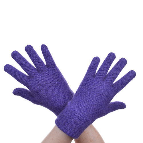 Merino gloves blue