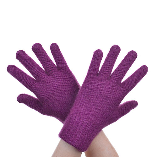 Merino purple gloves