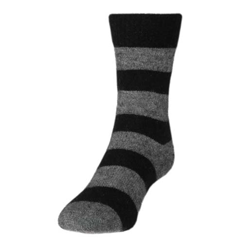 Merino sock black grey