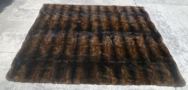 possum natural brown or grey fur super king bedspread