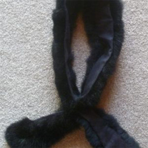 Black possum scarf