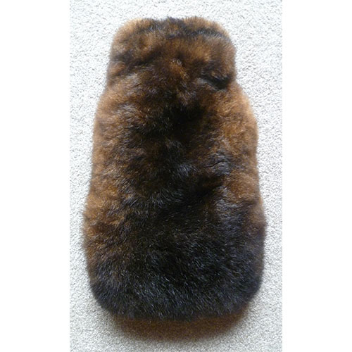 New Zealand Possum Fur Hot Water Bottle Cover Natural Brown or Gray 